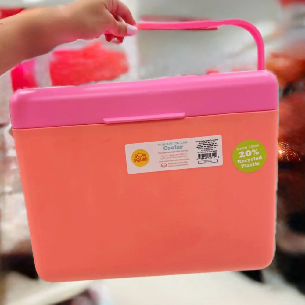 ☀️SUN SQUAD 11 Quart 16 Can Cooler Pink and Orange